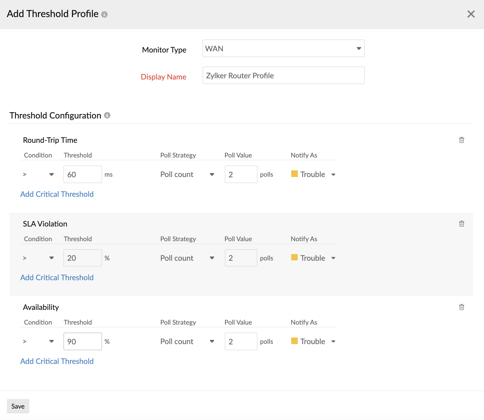 WAN-threshold WAN Threshold