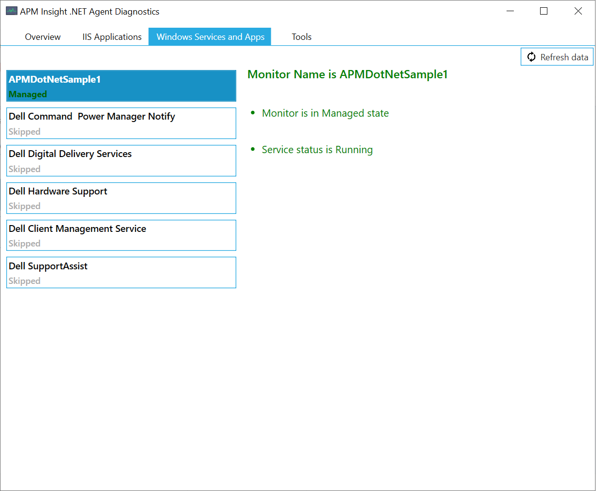 apm-health-monitor-windows-services Windows Services and Apps