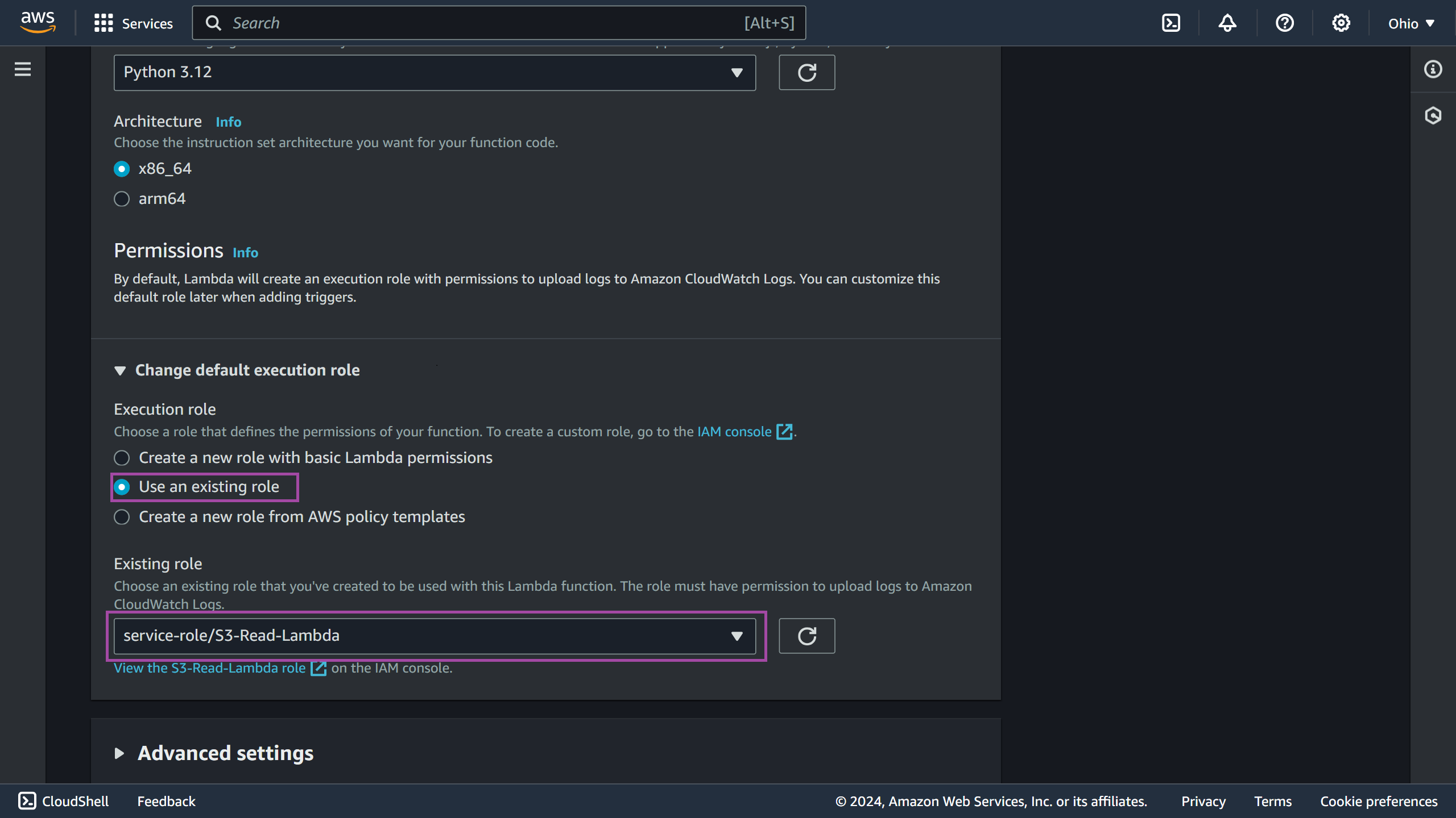 aws-execution-role AWS execution role