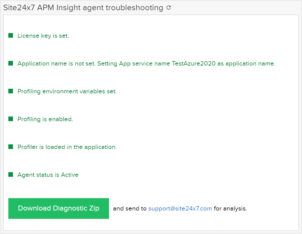 azure-apm-insight Agent status