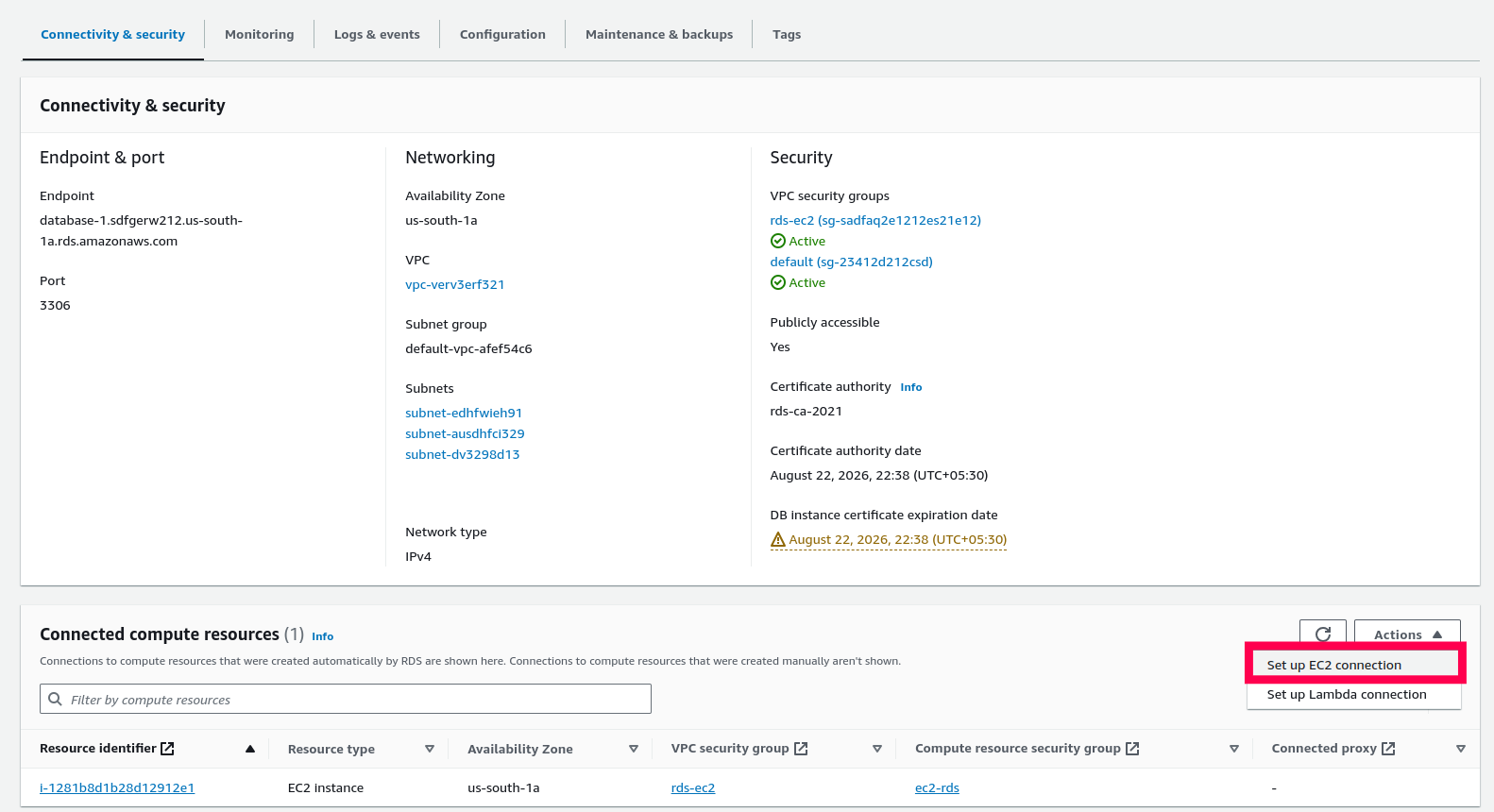 EC2 Connection EC2 Connection