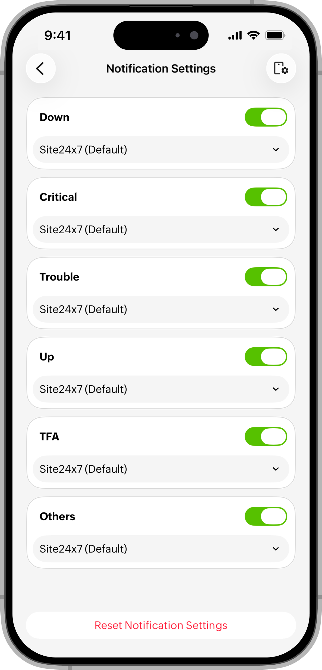 Notification Settings