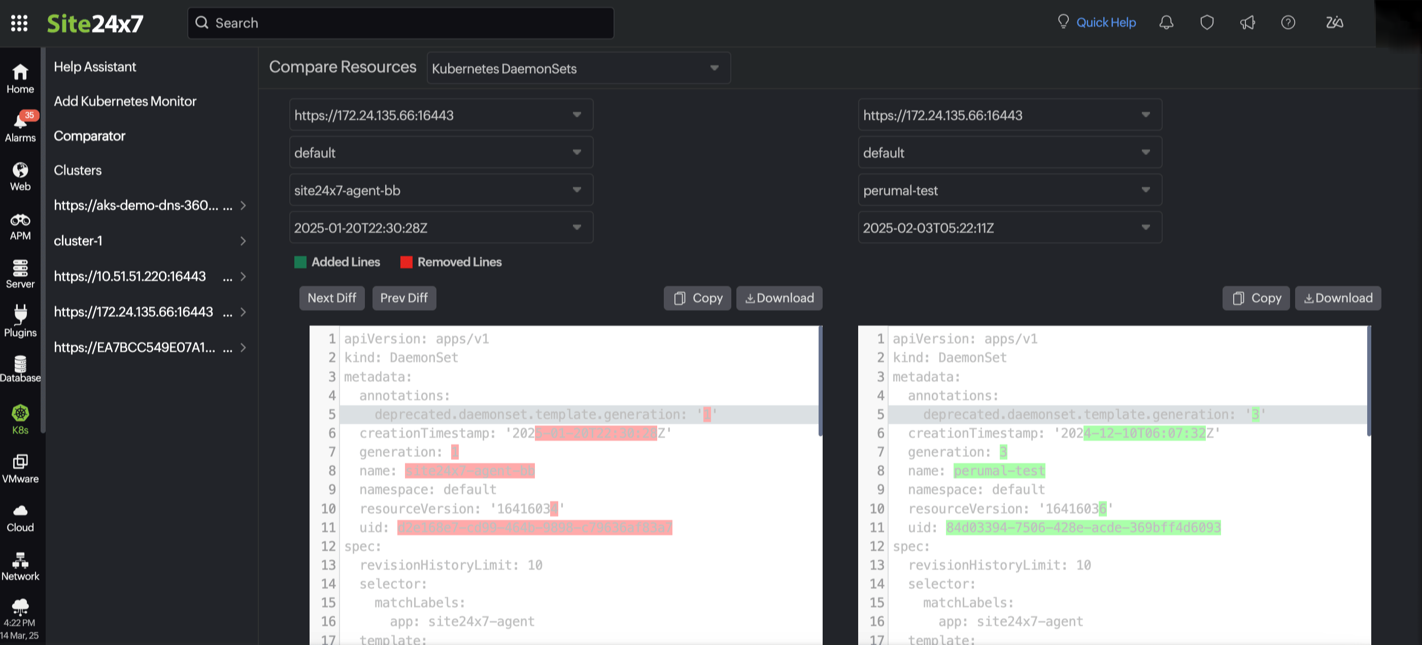 Kubernetes Change Tracker