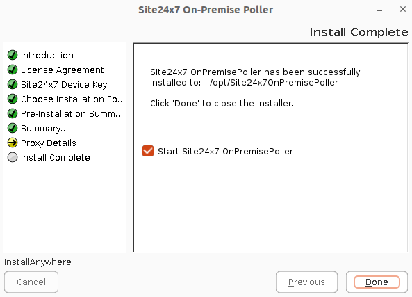 On-Premise Poller Linux Install 7