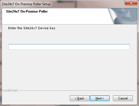 On-Premise Poller 4 Enter Device Key